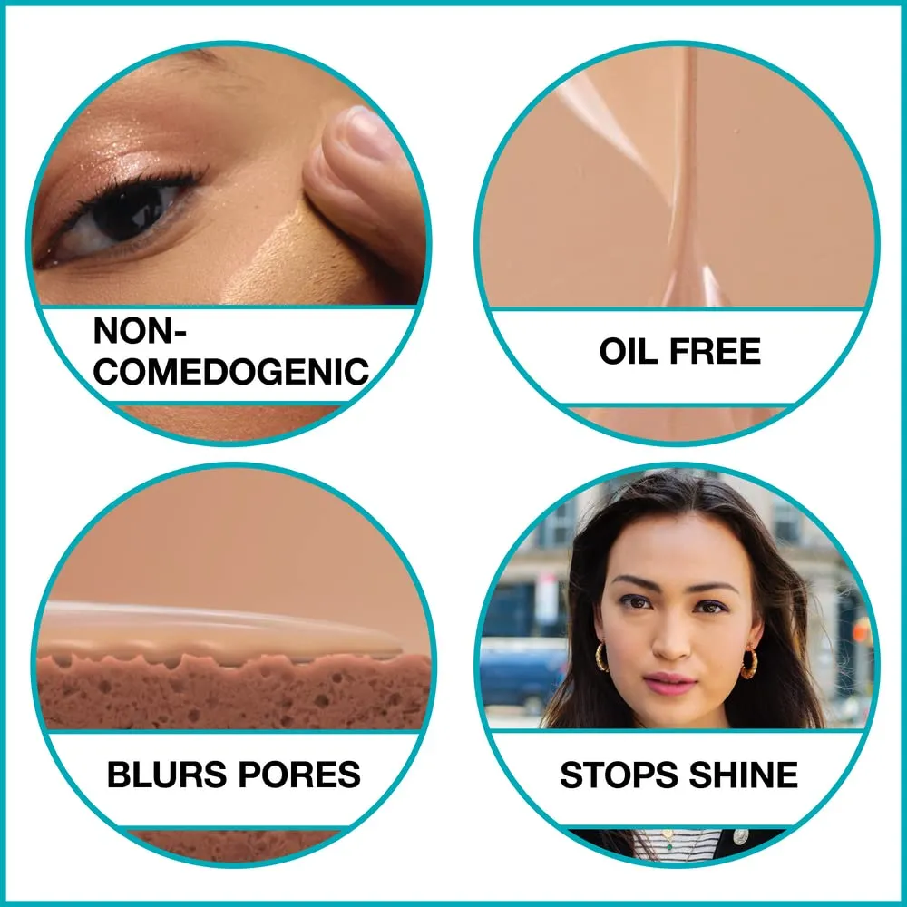 Maybelline Fit Me Matte   Poreless Liquid Foundation   Fit Me Mattifying Primer Makeup Bundle, Includes 1 Foundation in Porcelain and 1 Primer