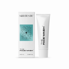 Maysense The Face Wash | Amino-Acid-Based Fomula Daily Face Wash | Himalayan Pink Salt, Glacial Oceanic Clay and natural oils | Gentle to sensitive skin | For all Skin Types | 100 ml, 3.38 fl oz