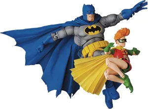 Medicom MAFEX No.139 Batman Blue Version & Robin The Dark Knight Returns Total Height Approx. 6.3/4.3 inches (160/110 mm) Painted Action Figure