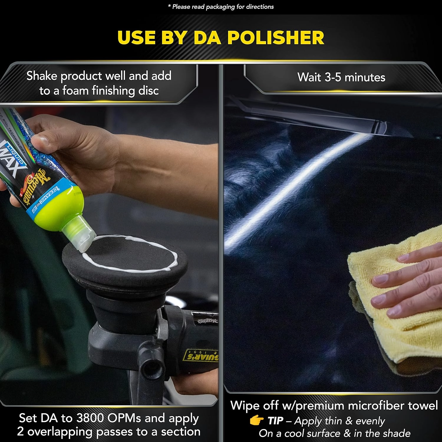 Meguiar's Hybrid Ceramic Liquid Wax, Shield Your Paint with a Residue-Free Liquid Car Wax with Advanced SiO2 Hybrid Technology and Long-Lasting Water-Beading Protection, 16 Oz Bottle