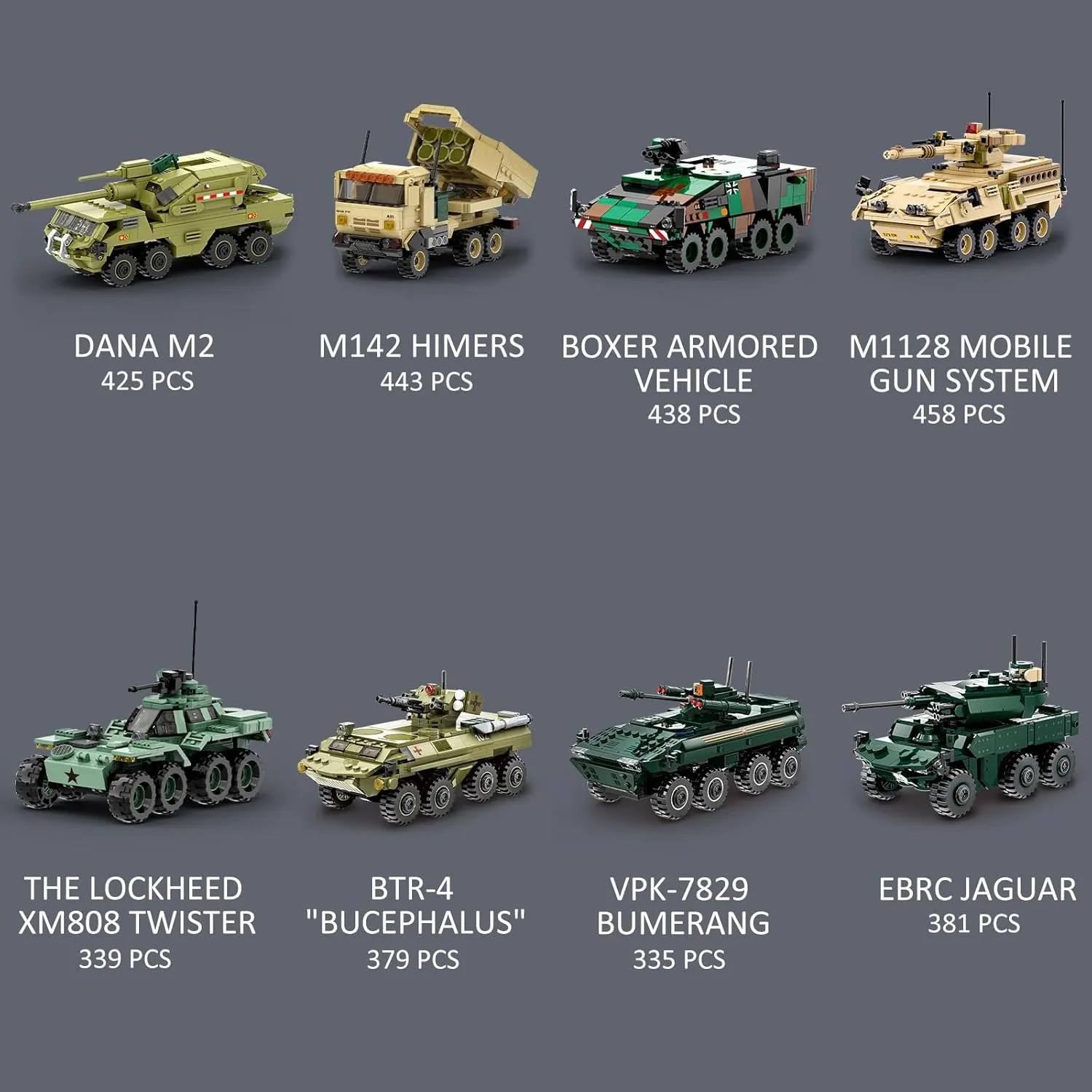 MEIEST Military Vehicle Building Blocks Sets,Armored Model Brick Set Highly Detailed Set for Military Enthusiast, Teens and Adults (Boxer Armored Vehicle)