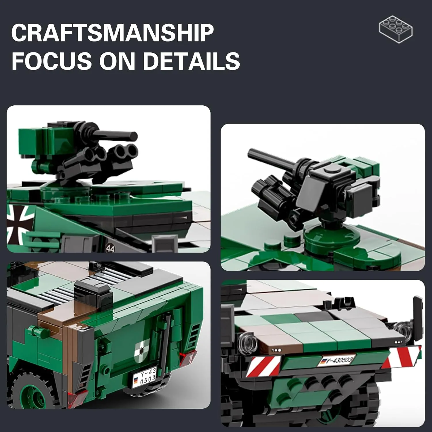 MEIEST Military Vehicle Building Blocks Sets,Armored Model Brick Set Highly Detailed Set for Military Enthusiast, Teens and Adults (Boxer Armored Vehicle)
