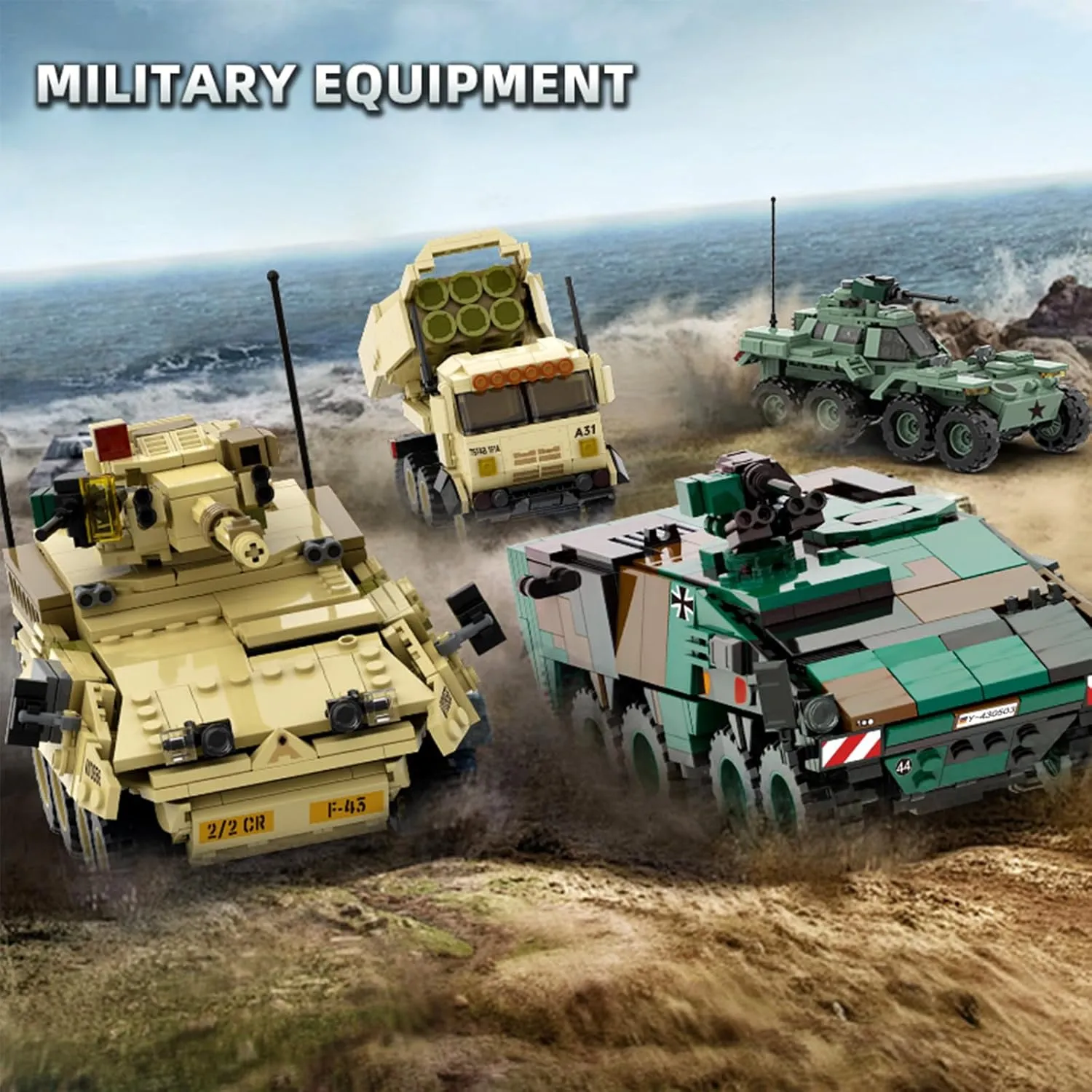 MEIEST Military Vehicle Building Blocks Sets,Armored Model Brick Set Highly Detailed Set for Military Enthusiast, Teens and Adults (Boxer Armored Vehicle)