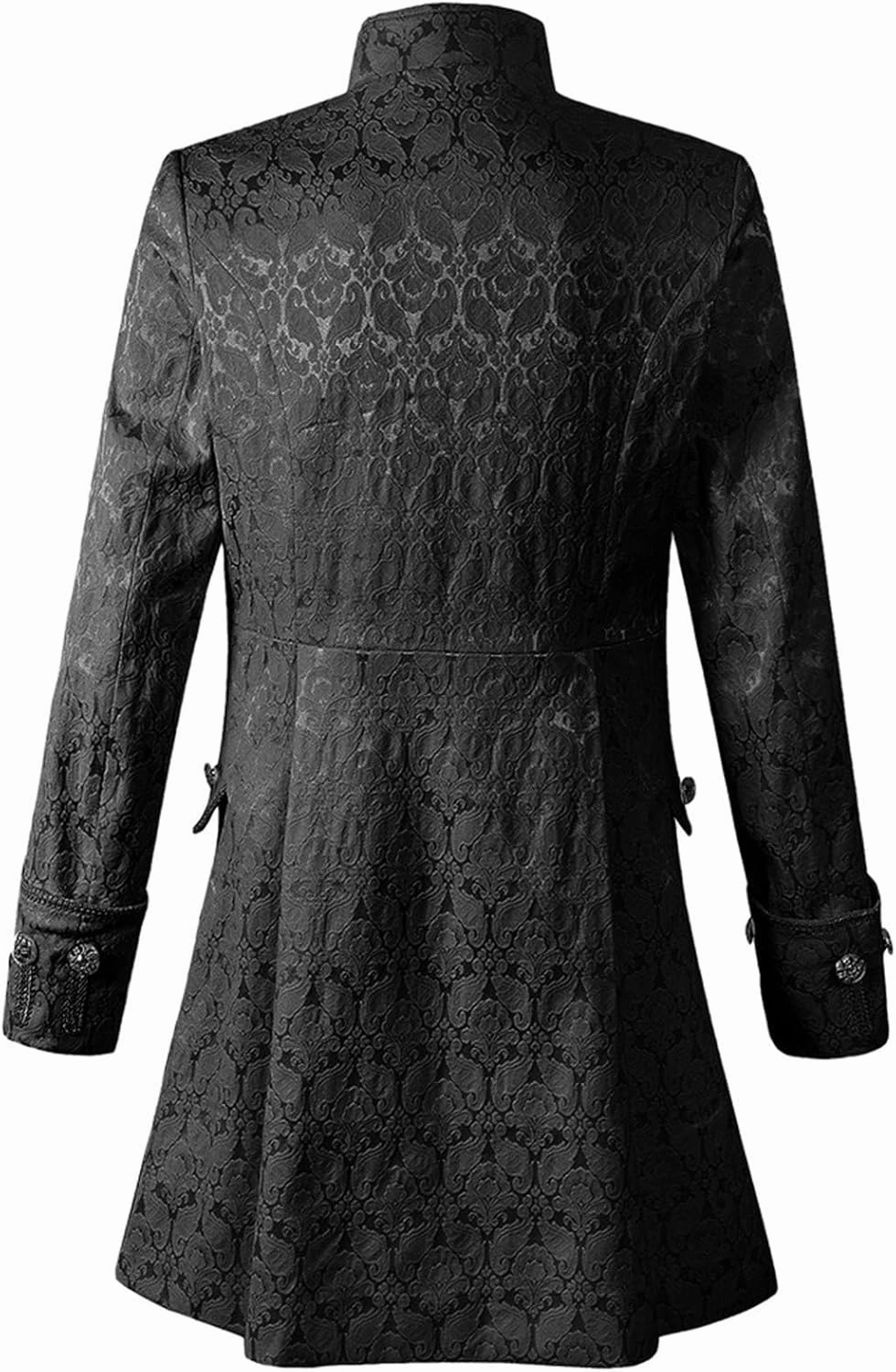 Men's Gothic Coat Renaissance Victorian Medieval Standing Collar Court Clothing Standing Collar Retro Slim Jackets