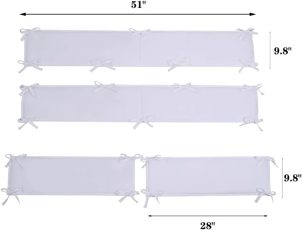 Mesh Breathable and Soft 4 in 1 Cushion, Four-Piece Thickened Anti-Collision Pad for Side