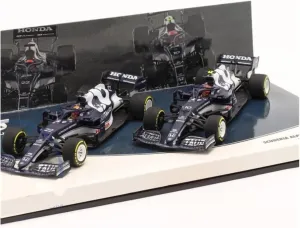 Metal Toy Vehicle 1:43 for AT02 20211 F1 Formula Two-Piece Set Simulation Alloy Racing Car Model Collection Ornaments Scale Vehicles