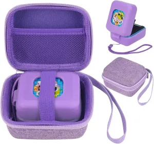 MGZNMTY Carrying Case and Silicone Case for Bitzee Magicals Interactive Toy Digital Pet and Protective Skin Cover for New Bitsy Electronic Virtual Pet (Purple)
