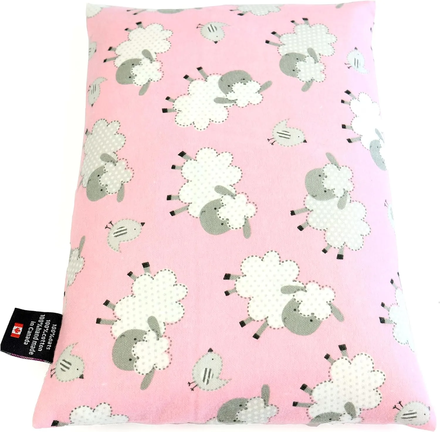Microwave Heating Pad for Pain Relief - 10"x7" Moist Heat for Back Neck Shoulders Cramps Sore Muscles Aches and Joints - Oats Bean Bag Pack. Sheeps and Birds