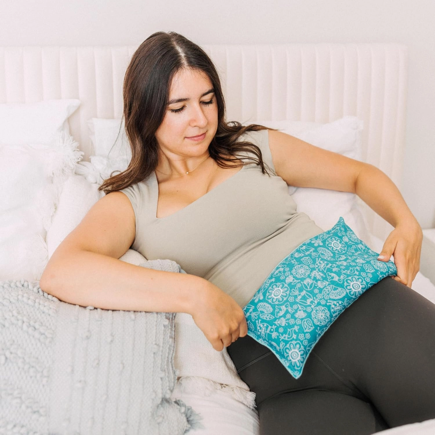 Microwave Heating Pad Filled With Flax Seed and Choice of Dried Herbs, Herbal Cold Pack, Good Size for Back Pain and Cramps, Hot and Cold Therapy, 6" x 12" (Sloth, No Added Herbs)