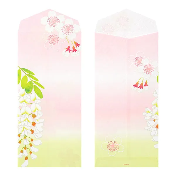 Midori Iyo Washi Envelope - Sakura & Harienju - Pack of 6