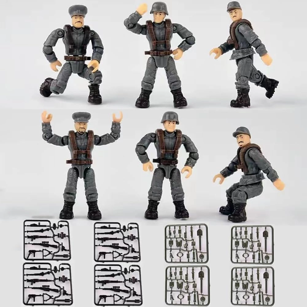 Military Vehicle Building Blocks Sets 2 in 1 Army Truck with 6 City Policeman Action Mini-Figures Building Toys for Kids, Army Vehicles Toys for Boys