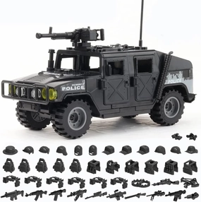 Military Vehicle Building Toy for Age 6 7 8 9 10 11 12 , Army Building Block Weapons Gun Toy Set Battle Brick, Car Model with 6 Soldier Figures Building Block Toys Gifts for Boys