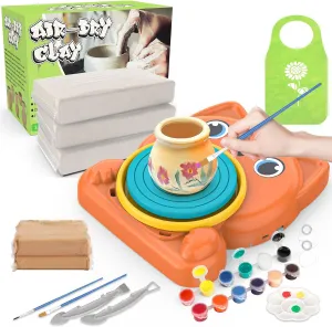 Mini Pottery Wheel with 3.3 lbs Clay