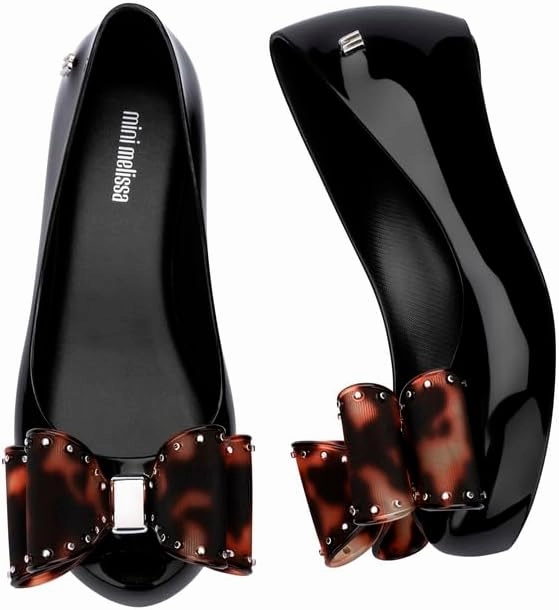 mini melissa Ultragirl Classic Bow Ballet Flats for Kids
