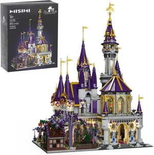 MISINI 33210 Halloween Magic Castle Building Block Set, 8514 Pieces Big Modular House Building Kit for Adults, Street View Castle Model Toy Building Bricks Set, MOC Collectible Construction Toy Gift