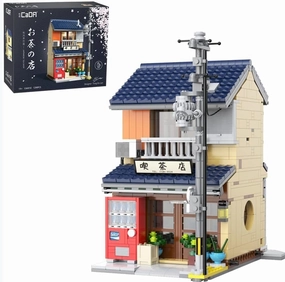 MISINI C66010W Japanese Tea House Building Blocks Set, MOC CADA Bricks Street View House Building Kit with Lighting Set, Awesome Building Toys Gift for Kids and Adults(1200 pcs)