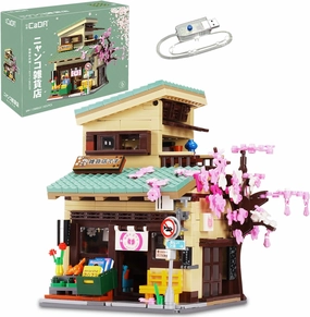 MISINI Japanese Kitty`s Grocery Building Block Building Set, 921/pcs MOC CADA C66015W Street View Series House, Modular House Building Block Model Set for Teenagers and Adults