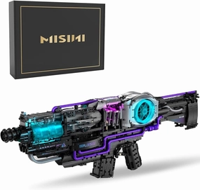 MISINI M6401 2-in-1 Electric Space Building Block Gun, 3037 Pieces Military Series STEM Building Set, Mechanical Group Toy Gift for Adults and Teenagers
