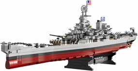 Missouri Memorial Battleship Building Blocks Set, MOC Military Warship Model Bricks Construction Toy Compatible with Major Brands - 2228 Pieces