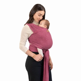 Moby Baby Wrap Carrier Waffle Knit for Newborns to Toddlers (8-33lbs), Infant Sling Carrier, Lightweight & Hands Free Design for Mom and Dad, Adjustable for All Body Types (Desert Rose)