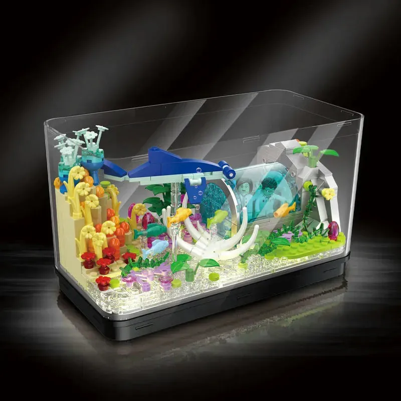 MOC Creator Aquarium Fish Tank MINI Bricks Toy DZ6102