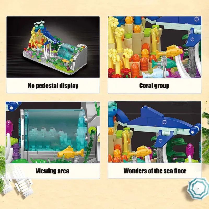 MOC Creator Aquarium Fish Tank MINI Bricks Toy DZ6102