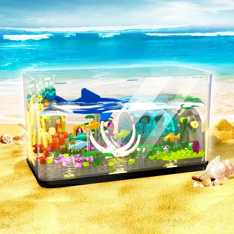 MOC Creator Aquarium Fish Tank MINI Bricks Toy DZ6102