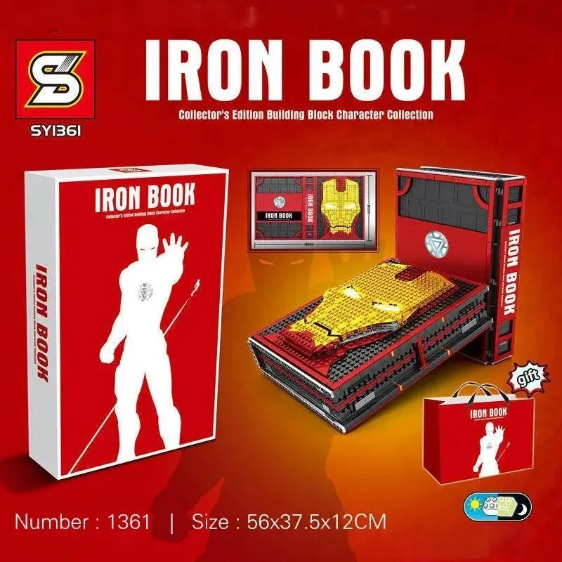 MOC Movie Super Hero Ideas Iron Man Book Bricks Toys