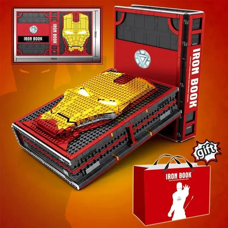 MOC Movie Super Hero Ideas Iron Man Book Bricks Toys