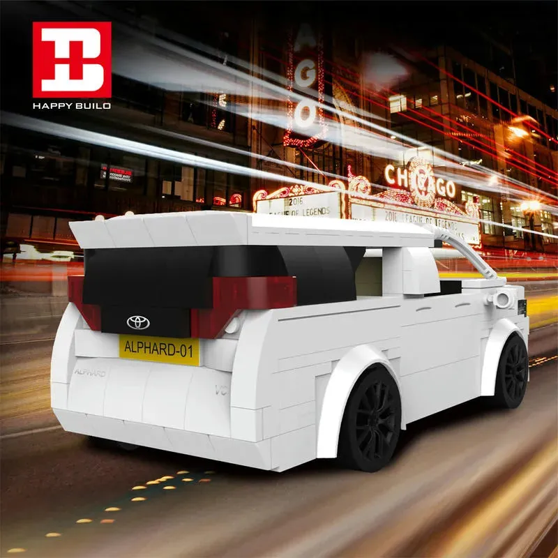 MOC RC Toyota Alphard SUV Van Classic Car Bricks Toy 23007