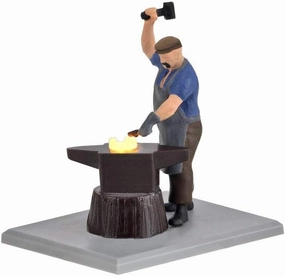 Modelltechnik H0 Blacksmith Painted with Glowing Iron (Moving Hammer)