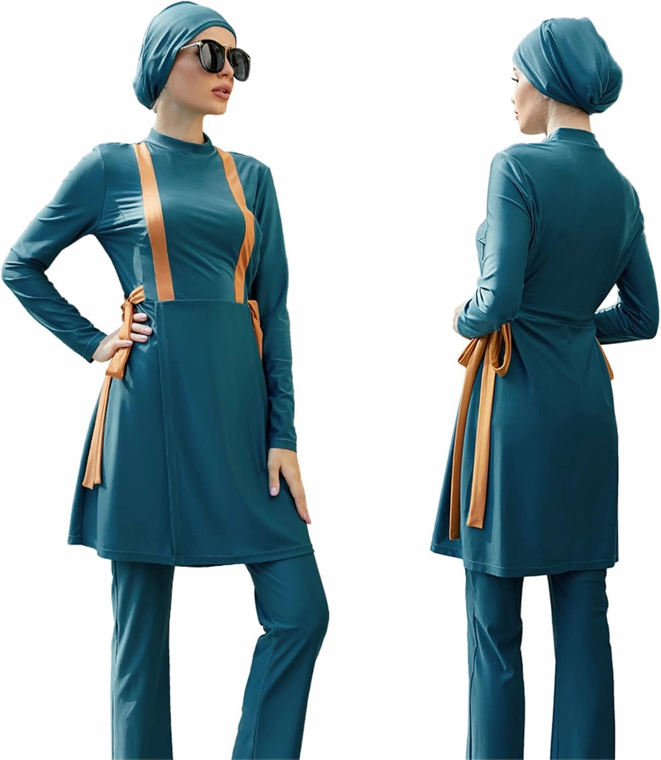 Modest Swimsuit for Women,Full Cover Swimwear Burkini Islamic Hijab Bathing Suit