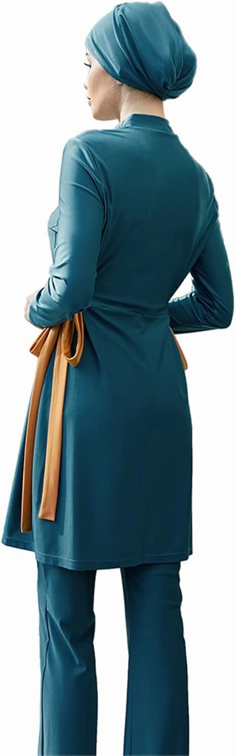 Modest Swimsuit for Women,Full Cover Swimwear Burkini Islamic Hijab Bathing Suit