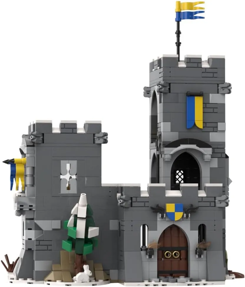 Modular Medieval Castle Village Building Kit, Mountain Tower Bricks Model, Creative Architecture Building Blocks for Teens Adults (722PCS), 15XRI32SE012QV1B