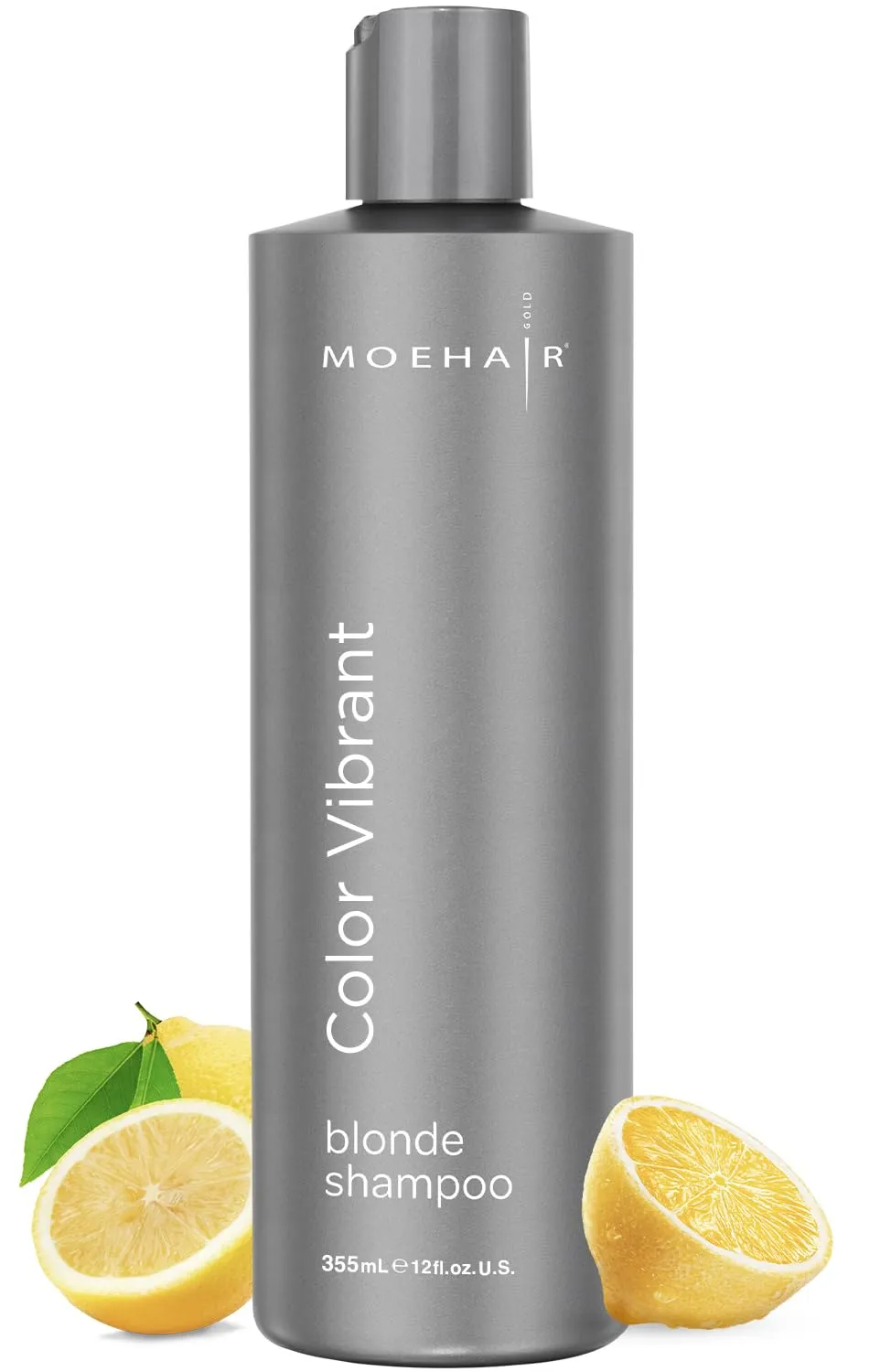 MOEHAIR Color Vibrant Blonde Shampoo | Neutralizes Yellow Tones | Eliminates Brassiness | Paraben & Sulfate Free Color-Protect Shampoo (12 Fl. Oz)