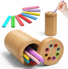 Montessori Toys for 1-3 Year Old, Wooden Learning Color Sorting Toys for Toddlers Age 1 2 3, Educational Fine Motor Skills Developmental Sensory Matching Games, 36 Month Old Baby Boys Girls Gifts