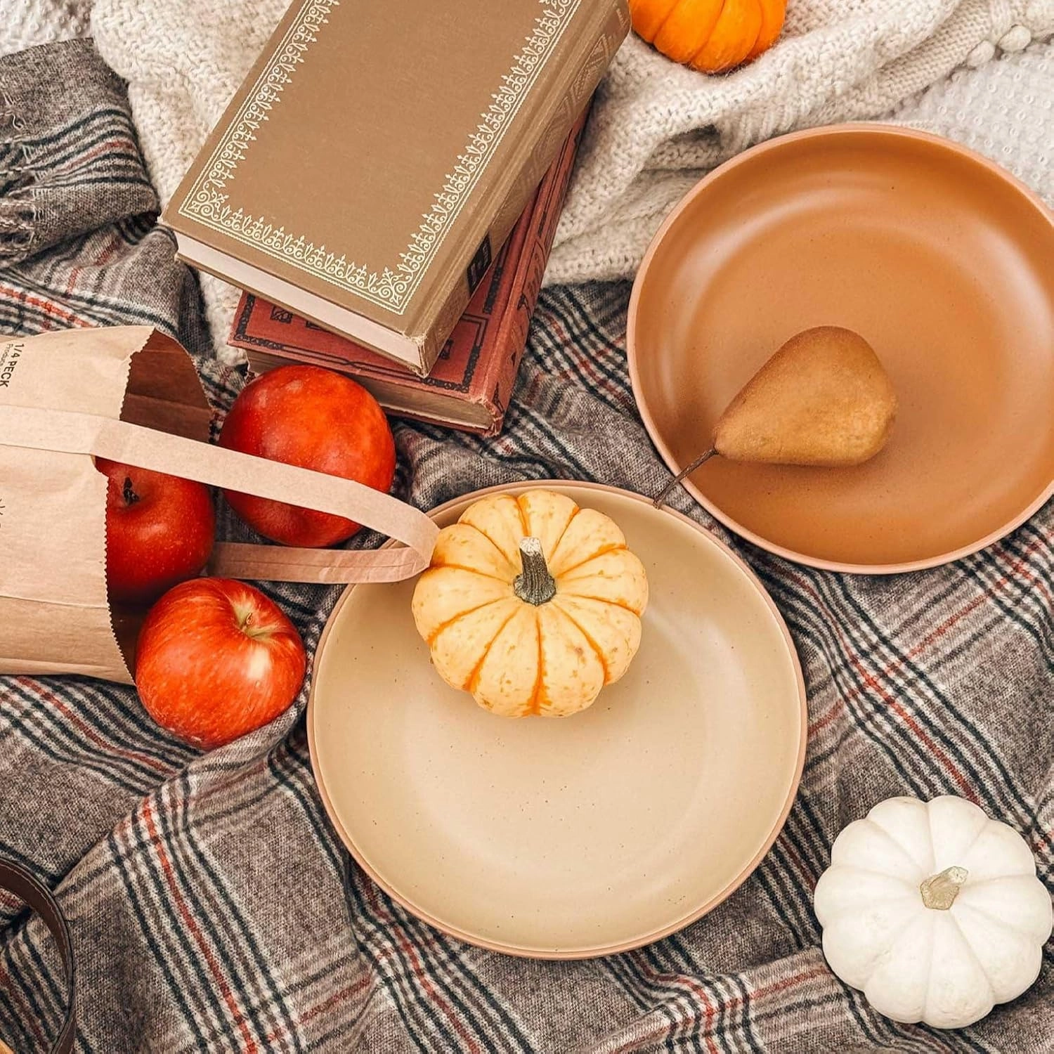 Mora Ceramic Artisan Matte Large Pasta Bowls 30oz, Set of 4 - Serving, Salad, Dinner, etc Kitchen Plate/Wide Bowl - Microwave, Oven, Dishwasher Safe - Modern Porcelain Stoneware Dishes, Safari Colors
