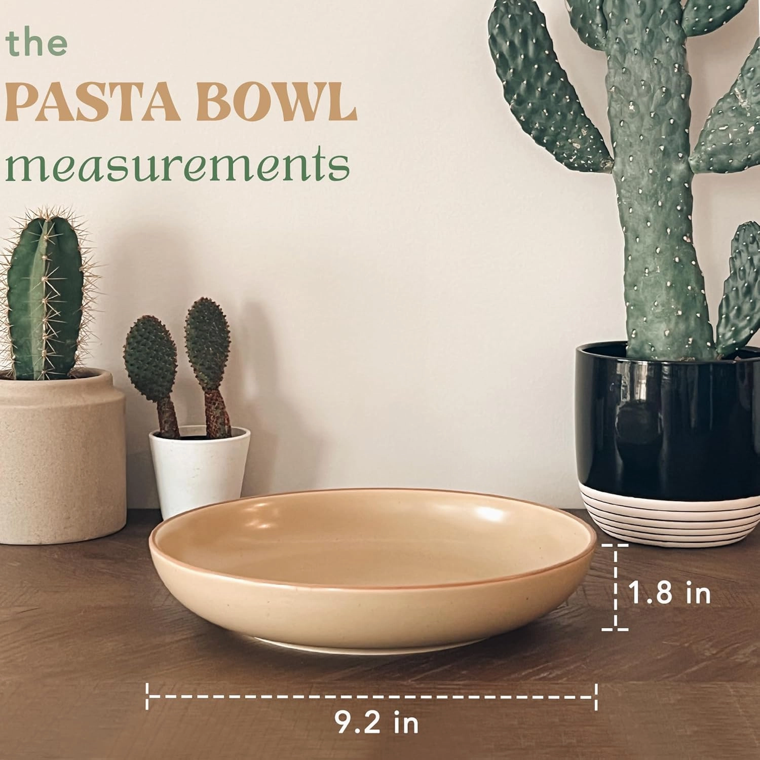 Mora Ceramic Artisan Matte Large Pasta Bowls 30oz, Set of 4 - Serving, Salad, Dinner, etc Kitchen Plate/Wide Bowl - Microwave, Oven, Dishwasher Safe - Modern Porcelain Stoneware Dishes, Safari Colors