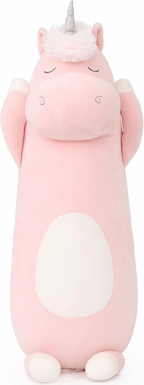 MorisMos 36.2" Unicorn Body Pillow Large Hugging Pillow Unicorn Stuffed Animal,Soft Plush Toy for Kids Girl, Animal Body Pillow, Pink