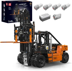 Mould King 17044 Heavy-Duty Forklift Truck Building Block Kit, MOC Construction Machinery Building Block Set, RC Shelf Lifted Truck for Adult, 4579 Pieces