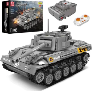 Mould King M18 Hellcat Tank Destroyer Building Set, RC Control WW2 Military Vehicle Construction Blocks Kit, Adult Collectible Army Model to Build and Display, Boy Toys for Teen Gifts (971 PCS)