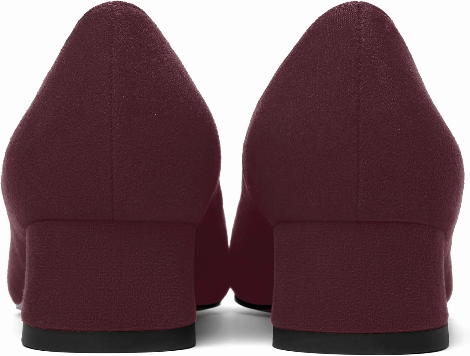 MOVINSTEPS Womens Dating Slip On Suede Dress Pointed Toe Chunky Low Heel Pumps Shoes 1.5 Inch