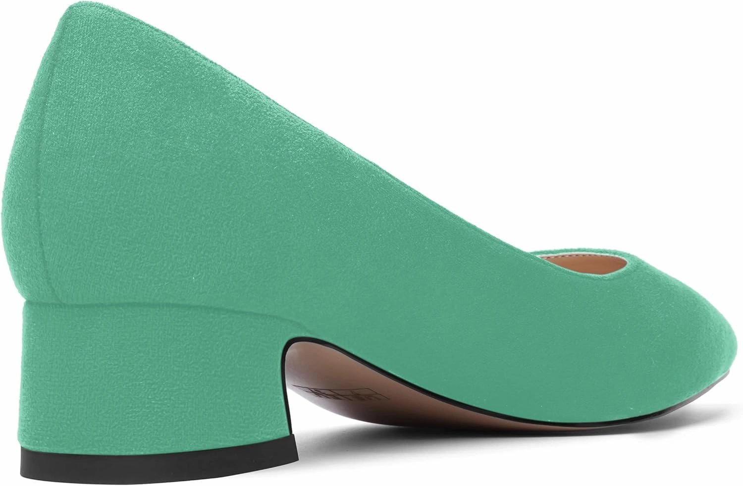 MOVINSTEPS Womens Dating Slip On Suede Dress Pointed Toe Chunky Low Heel Pumps Shoes 1.5 Inch