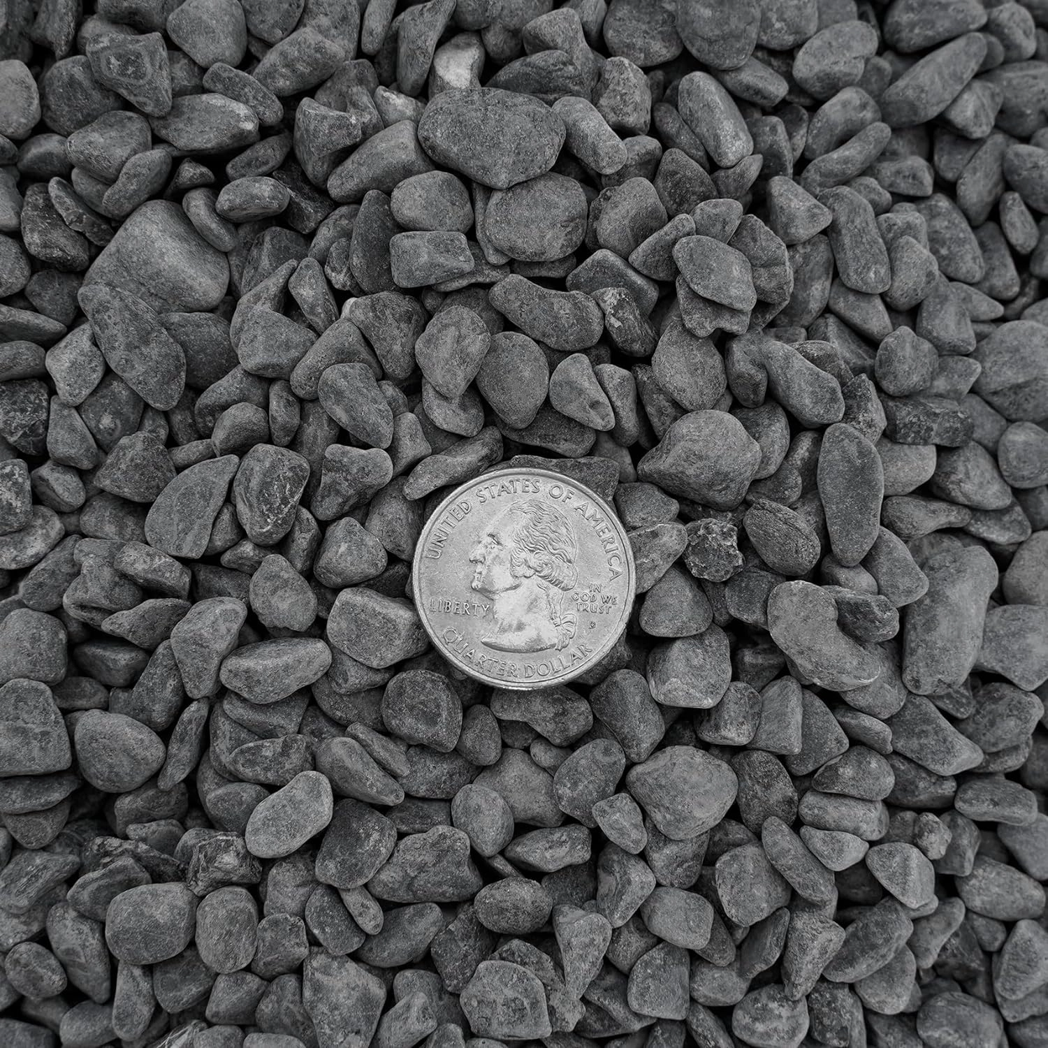 Mr. Fireglass Natural Decorative Gray Bean Pebbles, 1/5" Gravel Size River Rocks for Plants, Garden, Landscaping, Aquariums and Outdoor Decor (5-lb Bag)