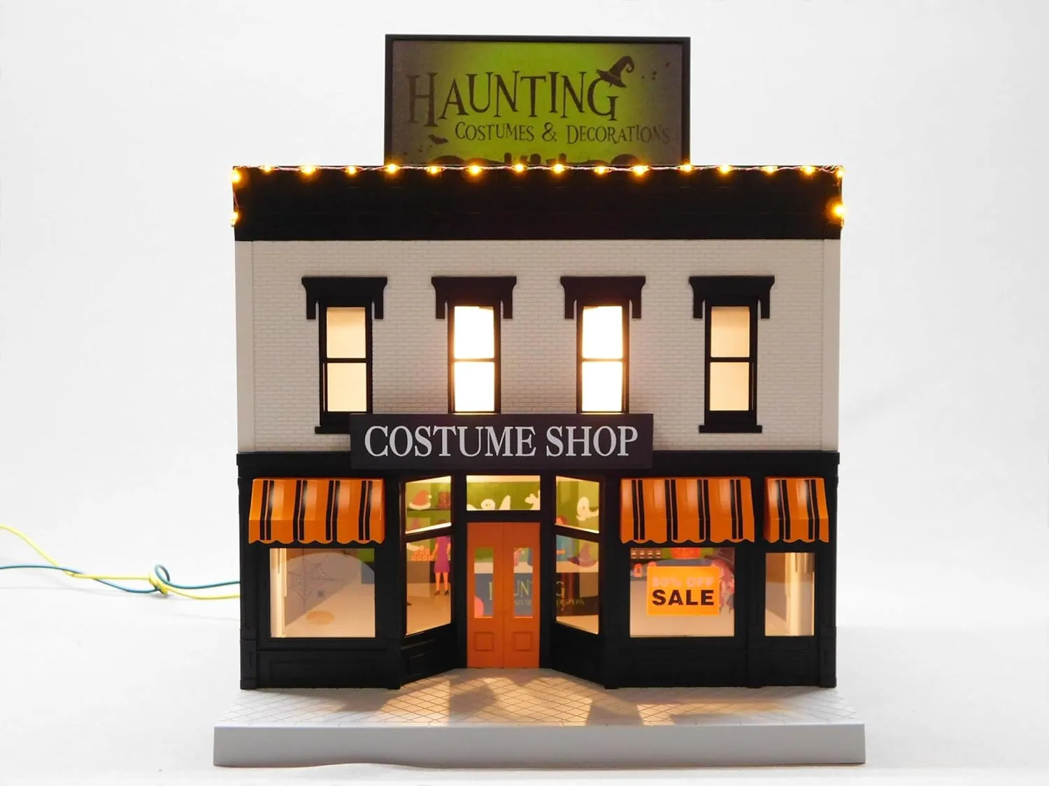 MTH RAILKING Halloween Haunting Costume Shop 2-Story W/LEDs Lights 30-9068