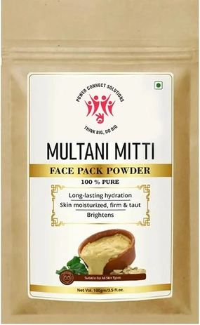 Multani Mitti Face Pack Powder – 100% Pure Natural Clay | Deep Cleansing, Oil Control, Skin Brightening & Hydrating Mask | Suitable for All Skin Types | Natural Face Pack (100 Gram(Pack of 1))