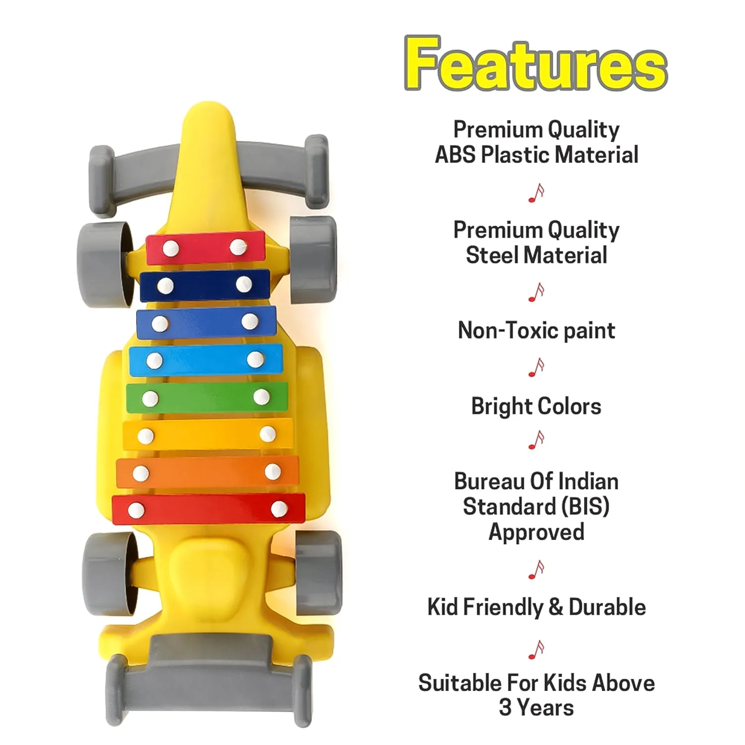 Musical Car Piano Xylophone Toy Plastic Car Xylophone