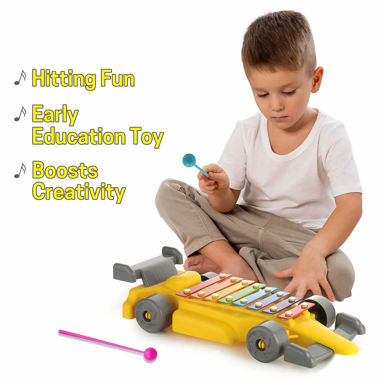 Musical Car Piano Xylophone Toy Plastic Car Xylophone