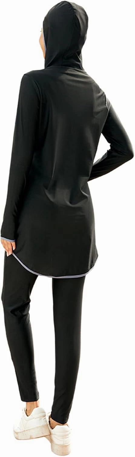 Muslim Modest Swimsuit for Women,Full Cover Swimwear Burkini Islamic Hijab Bathing Suit