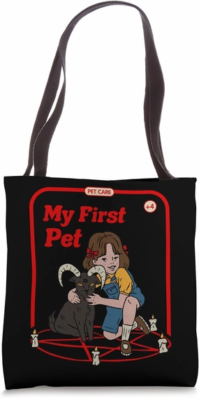 My First Pet Vintage Horror Goth Occult Childgame Tote Bag